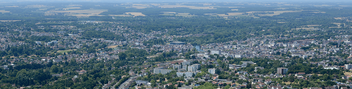 Vue aérienne de Vierzon